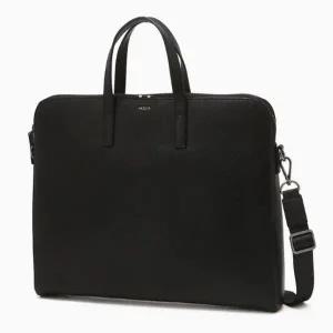 [NS홈쇼핑][헤지스ACC] HJBA5F660BK 블랙 로고프린트 소가죽 서류가방[35379861]