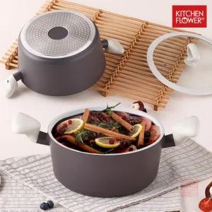 쿠킨 쿠키라떼 IH 세라믹코팅 양수 곰솥 냄비 24cm 인덕션 전기레인지 하이라이트 가스레인지 모든열원사용