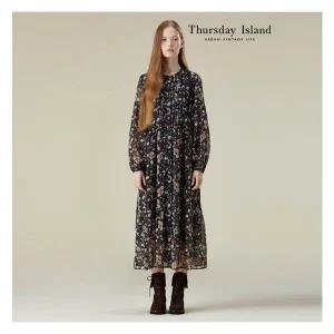 [써스데이아일랜드][Thursday Island] 레이스 믹스 롱 원피스(T236MOP145W)