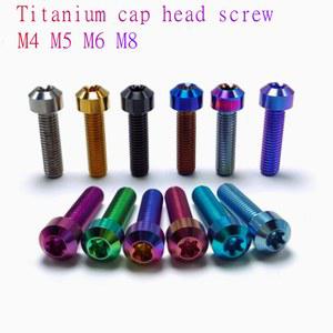 별나사 1pc 티타늄 torx 헤드 나사 M4 M5 M6 M8 로브 다채로운 Ti 볼트 자전거 모터 수정 Dropshipping