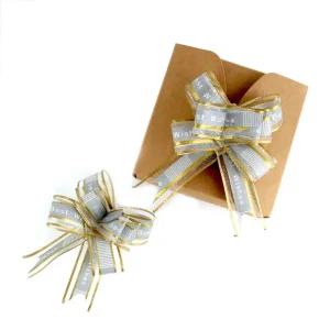 반자동 원터치 선물 포장 리본 그레이 10개입