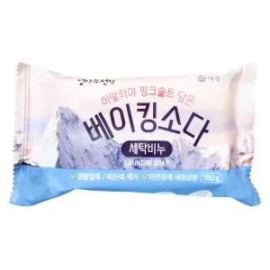 애경 엄마의선택 핑크솔트 베이킹소다 세탁 비누 180g/건물/고급/고체/세탁용/다목적/다용도/빨래/빨래용