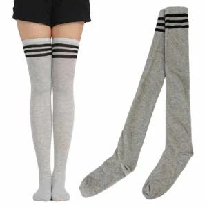 사계절 코디 무릎 양말 1p 니삭스 그레이 골프 교복 필라테스 스타일 3선 오버 종아리