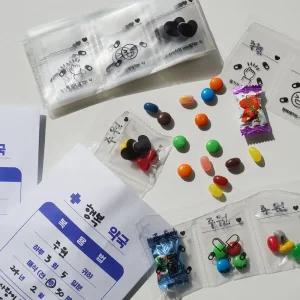 사랑의 약봉투 만들기 대량 set/지퍼백/투명/비닐/포장/봉투/PVC/중형/포장용/세트/두꺼운/스탠드/지퍼백소