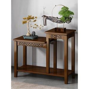 엔틱콘솔 입구 모던 폭좁은 콘솔 북유럽 수납장 미닫이 복도 대나무 유럽식 현관 원목 미니