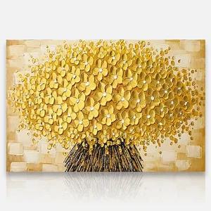 3D 보석십자수 황금 돈꽃나무 60x40cm