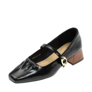 [갤러리아] 고세 여성 스퀘어토 셔링 클래식 메리제인 OZP5F027 블랙 4CM