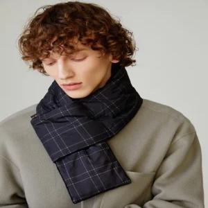 닥스 액세서리 25FW [구스다운패딩] 남성 체크패턴 패딩 머플러 DBMU5F956CG