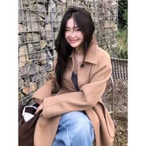 [롯데백화점]올리브데올리브 하프기장 벨티드 울 코트 OH5XH096