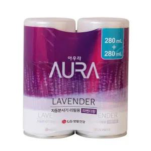 [NS홈쇼핑]아우라 자동분사 방향제 리필 라벤더향 280ml+280ml[35079998]
