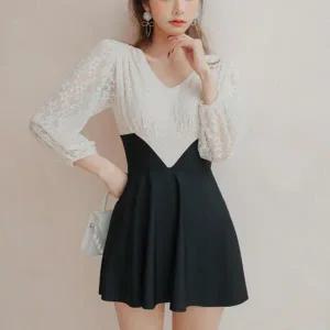 [아트박스]/옷자락 여자 해변 시스루 플레어 원피스 수영복