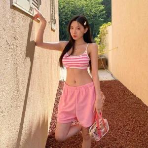 [아트박스]/옷자락 여자 여름 스윔 스트라이프 팬츠 세트