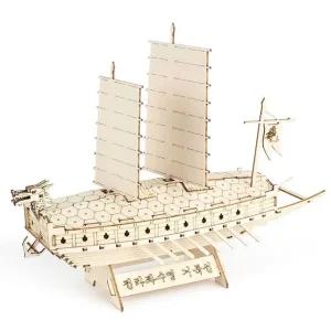 고품질 전통 미니 좌수영 거북선 모델 모형 장난감 조립형 장식용 예술품 (WFJPK2I)