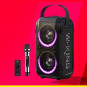 파티 박스 스피커 W KING T9 캠핑 휴대용 무선 블루투스 고출력 헤비 베이스 가족 노래방 스테레오 사운드 바 80W