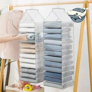 옷정리 기능성 수납함 다용도 옷걸이 정리대 칸막이정리함 옷정리함 수납걸이 칸칸이정리함