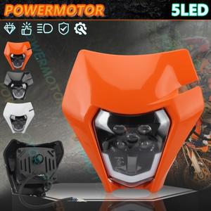 KTM EXC SX MX 125 250 300 450 슈퍼모토 엔듀로  오토바이 LED 헤드라이트 플레이트