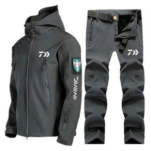야외 가을 사이클링 슈트 방풍 세트 방수 낚시 의류 자켓 방한 겨울