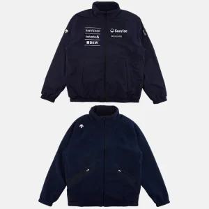 데상트 공용 SWISS SKI 양면 플리스 우븐 자켓 네이비 SP323SJK92