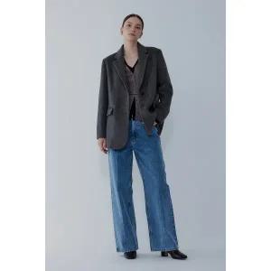 [롯데백화점]보브 울 블렌드 오버핏 싱글 자켓7155410005