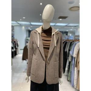 [파프리카](마산점)체크 테일러드 후드 탈부착 자켓/PK4JKL04