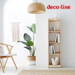 데코라인 코넬 웰 자유자재 400 4단 원목 책장 DDR090C (착불)