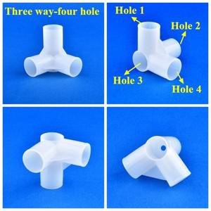정원 식물 지지대 커넥터 수도관 조인트 DIY 내경 22mm 양방향 티 4 옷장 선반 텐트 고정 피팅 5  20 개