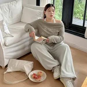 [제작/빅사이즈]이블렛 뮤헤아 홀터 배색 프린팅 셔링 티셔츠 제이스타일