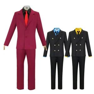 원피스 상디 코스프레 의류 남자 빨간색 유니폼