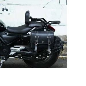 오토바이 사이드 가방 클래식 옆 오프로드 라이더 리어백(CU525/블랙)+1쌍+브래킷