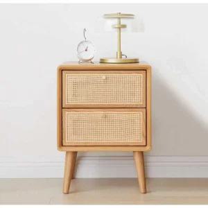 라탄 침대협탁 거실 쇼파 보조 미니 우드 선반 수납장 협탁(네츄럴)