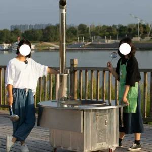 실내용 화목난로 주물 장작 스틸 농촌 공장 작업장 난로(60cm/단일스토브)+주절냄비