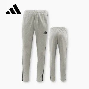[아디다스] 트레이닝바지 에센셜 3S 오픈헴 플리스 팬츠 그레이 JE6335 레귤러핏 헬스 런닝복