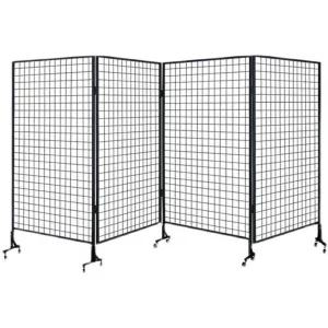 접이식 철망 파티션 작품 전시용 가벽 철제 타공판 4단 5단