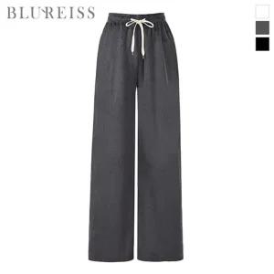 [블루레이스] 벨벳 골덴 와이드 밴딩 팬츠_B5F1PT7091