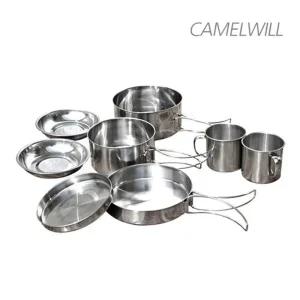 스텐 쿠커 8종세트/캠핑냄비 미니코펠 캠핑프라이팬 캠핑후라이팬 캠핑식기 캠핑식기세트 캠핑그릇