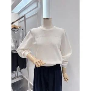 갤러리아 [ab.f.z] 셔링 소매 라운드넥 니트(ATZ4HW42J)