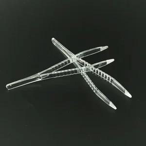 비즈 과학 네일 정밀 작업 투명 핀셋 10P 플라스틱 홀더 공예 족집게