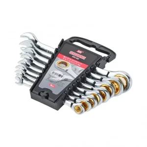 케이디와이 기어렌치 세트 KRG-08S 8PCS 크롬 도금