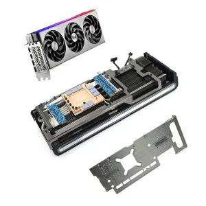 사파이어 선풍기 히트 싱크 백플레이트 세트 화이트 골드 그래픽 카드 RX7800XT RX7900GRE RX7900XTX