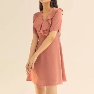 [미쏘]빅러플 랩 미니원피스(MIWOWA811G)