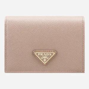 5F 1MV021 QHH F0236 사피아노 트라이앵글 로고 반지갑 베이지 핑크