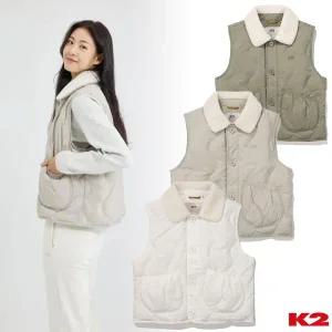 K2 가을행사 여성 간절기 실크 패딩 조끼 실크스타 베스트KWU24642