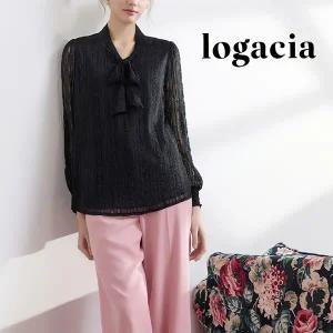 로가시아 플로럴 레이스 메탈 티블라우스 1종