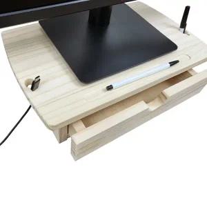 우드핏 RS 원목 모니터 받침대 1단 서랍장 미니