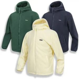 [디바옴므]겨울 고밀도 미들웨이트 플리스 후드 집업 자켓 점퍼 보아털