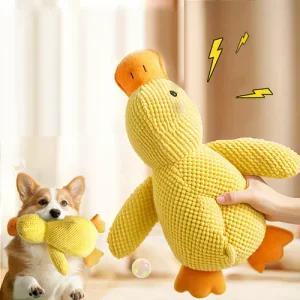 도그벤처 강아지 장난감 대형견 터그놀이 삑삑이 인형 이갈이 리트리버 보더콜리 진돗개 날으는오리(중)