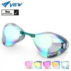 VIEW FINA인증 선수용 노패킹 수경 H1518 수영물안경