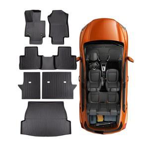 CreekT 토요타 Rav4 2019-2025용 바닥 매트(하이브리드 포함) - 올 웨더 풀 세트 방수 헤비 듀티 TPE 카고 라이너 뒷좌석 커버 백라이트 프로텍터 Rav 4 액세서리 LE XLE 리미티드