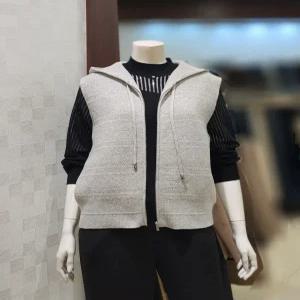 [벨라디터치] V9F4VT23 루즈핏 후드집업 니트 조끼