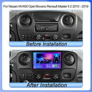 닛산 NV400 오펠 모바노 르노 마스터 II 2 2010-2019용 안드로이드 카 DVD 자동차 멀티미디어 라디오 스테